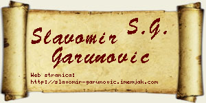 Slavomir Garunović vizit kartica